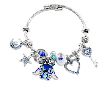 Foto 1 | Pulsera Plata Para Stitch Dije Ajustable Joyeria Mujer