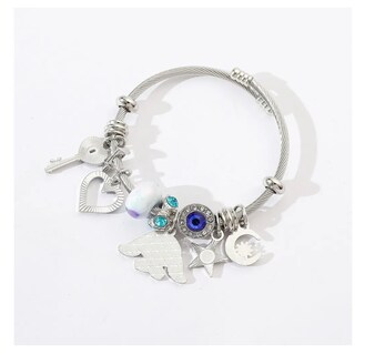 Foto 5 | Pulsera Plata Para Stitch Dije Ajustable Joyeria Mujer