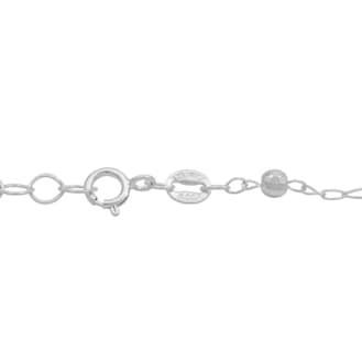 Foto 4 | Pulsera Ajustable Nudo Bruja Bolitas Diamantadas Plata 925 Color Blanco Largo 20 Cm
