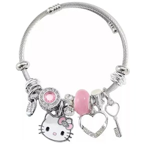 Foto 1 | Pulsera Ajustable De Plata Con Dije De Gato