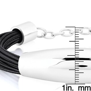 Foto 3 | Pulsera De Cuero Sintético De Acero Inoxidable West Coast Jewelry Elya - Venta Internacional.