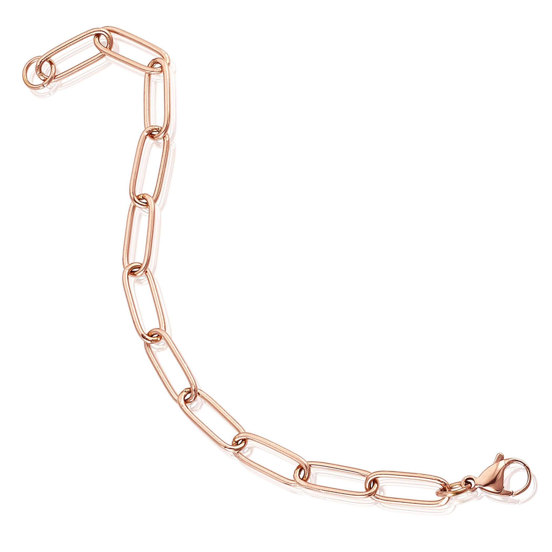Foto 7 | Pulsera West Coast Jewelry En Oro Rosa Y Acero Inoxidable De 7 Mm - Venta Internacional.