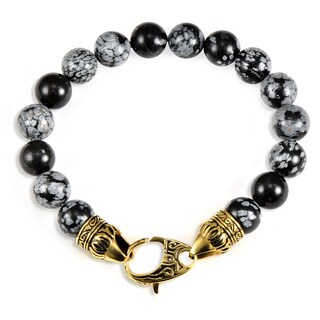 Foto 2 | Pulsera Crisol Con Forma De Copo De Nieve, Ágata, Chapada En Oro Envejecido - Venta Internacional.