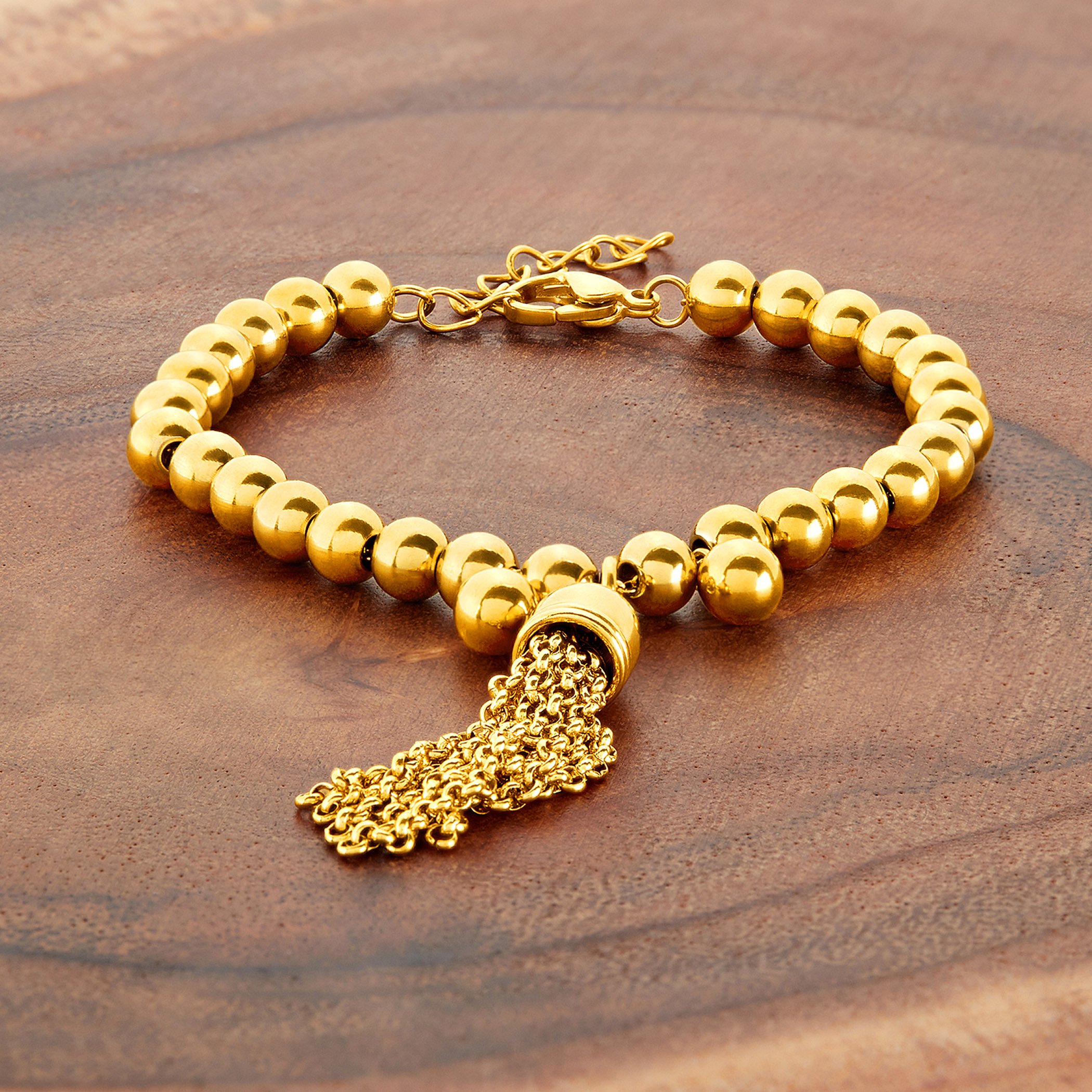 Foto 5 pulgar | Pulsera West Coast Jewelry Con Borlas De Acero Inoxidable - Venta Internacional.