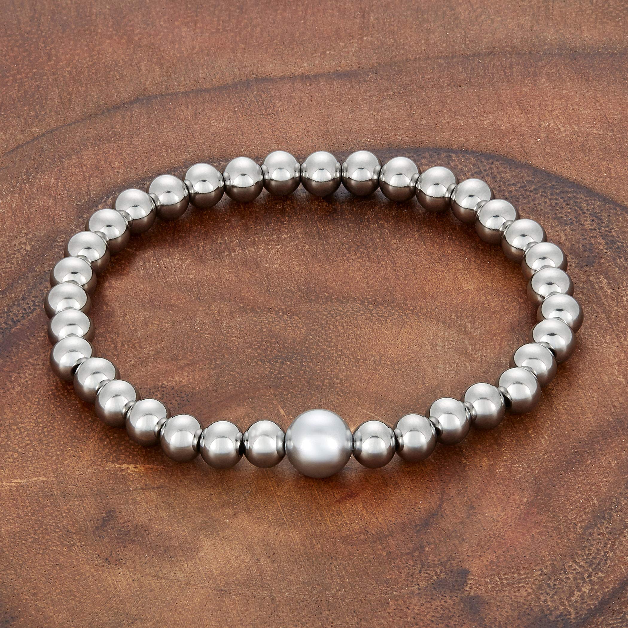 Foto 3 | Pulsera West Coast Jewelry Elya, Perla De Cristal Gris Claro - Venta Internacional.