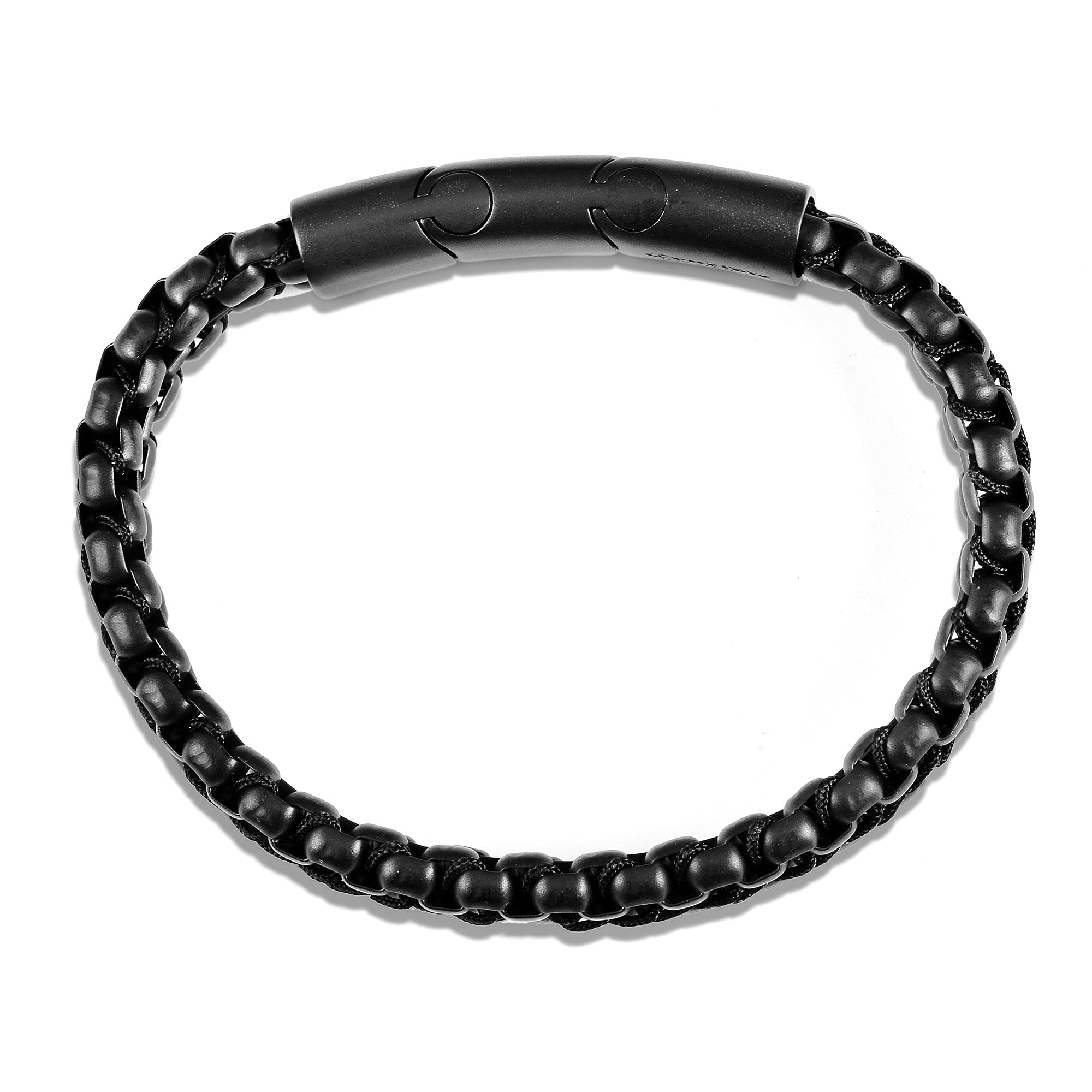 Foto 3 pulgar | Brazalete Crucible De Acero Inoxidable Chapado En Negro Con Acabado Mate - Venta Internacional.