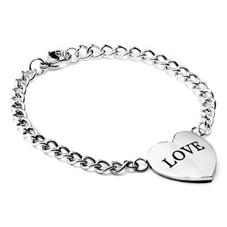 Foto 1 | Pulsera West Coast Jewelry Elya De Acero Inoxidable En Forma De Corazón De 18 Cm - Venta Internacional.