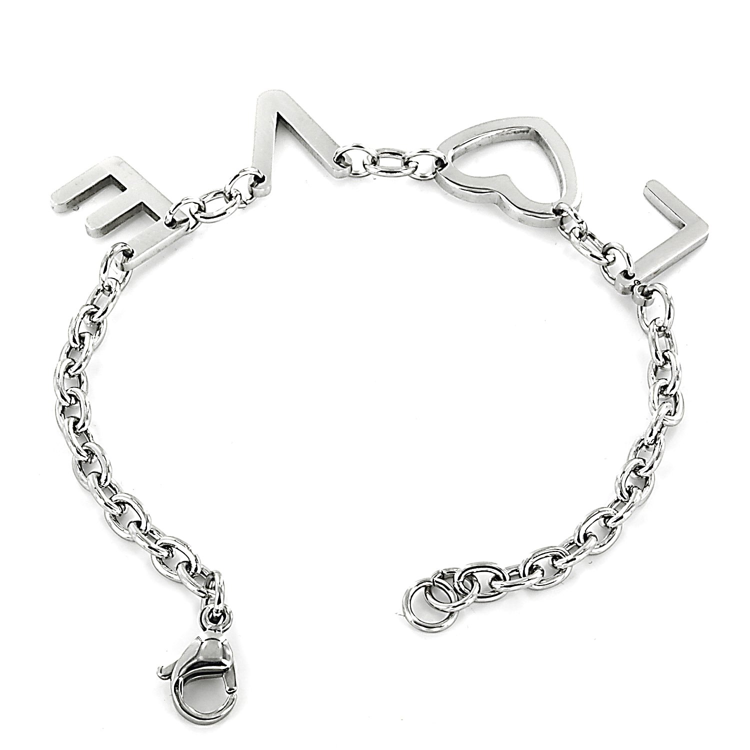 Foto 3 pulgar | Pulsera West Coast Jewelry De Acero Inoxidable Con Forma De Corazón «love» - Venta Internacional.