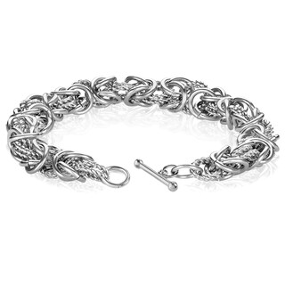 Foto 2 | Pulsera De Acero Inoxidable Bizantina Para Mujer De West Coast Jewelry - Venta Internacional.