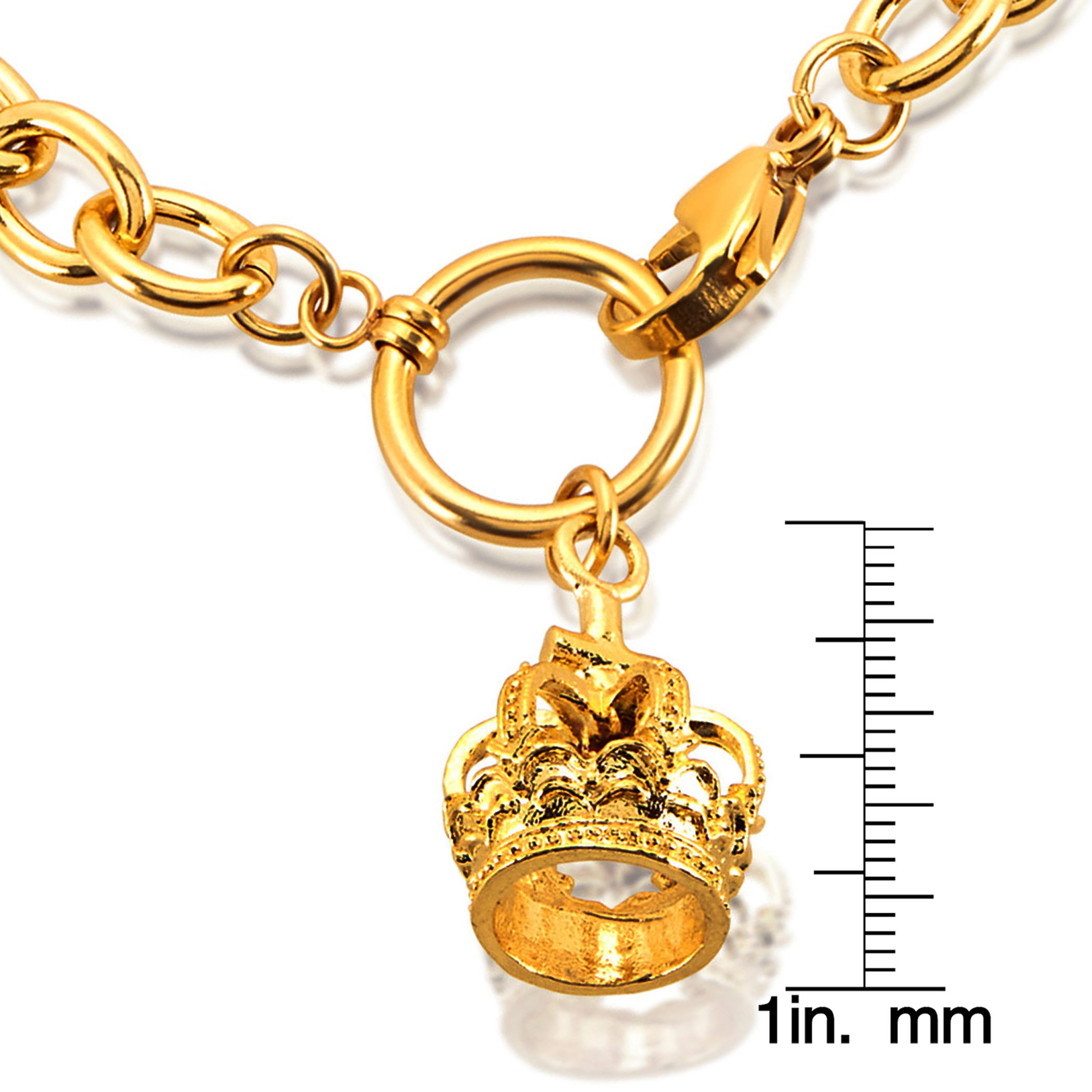 Foto 4 pulgar | Pulsera West Coast Jewelry De Acero Inoxidable Chapada En Oro Para Mujer - Venta Internacional.