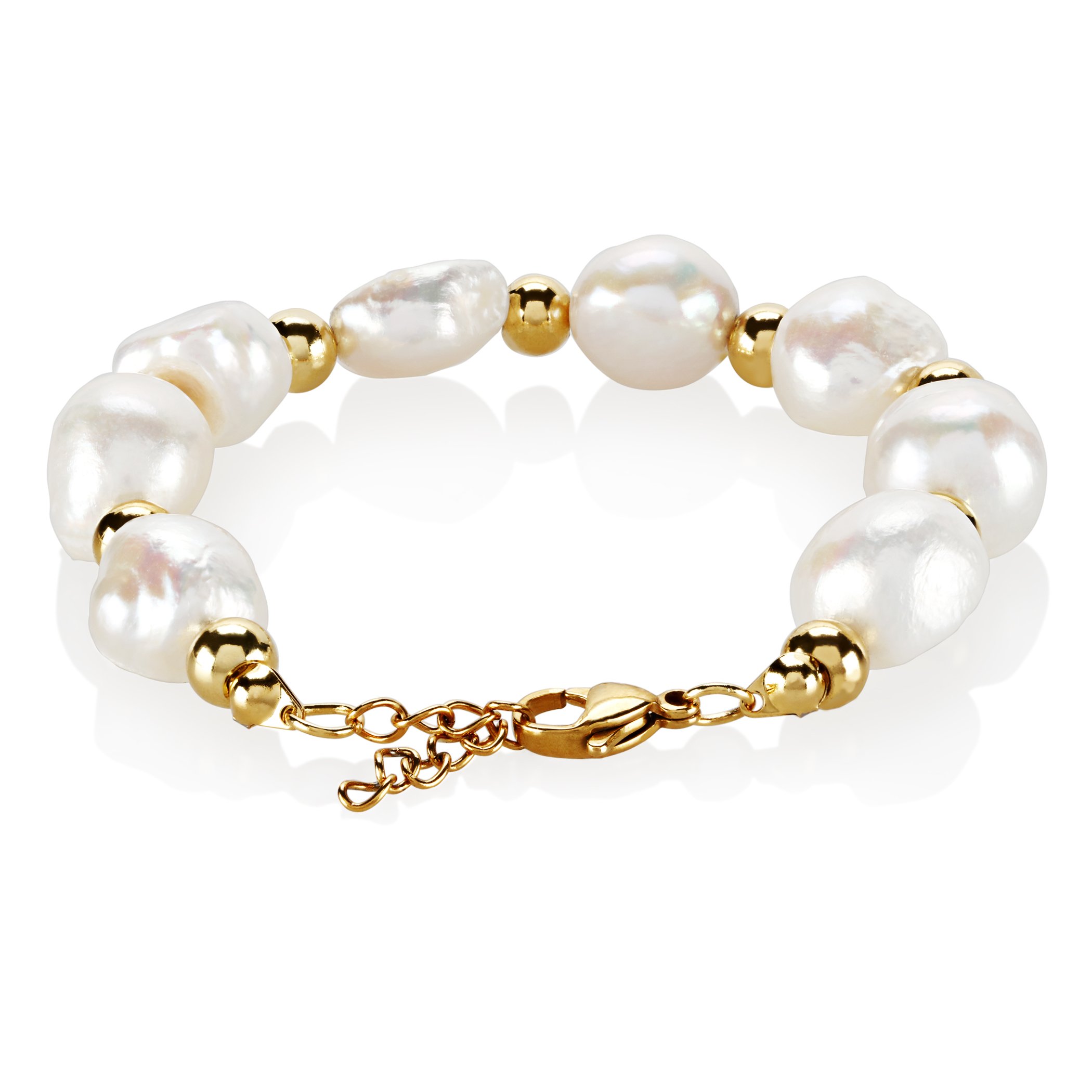 Foto 2 | Pulsera De Acero Inoxidable Con Perlas De Agua Dulce De West Coast Jewelry - Venta Internacional.