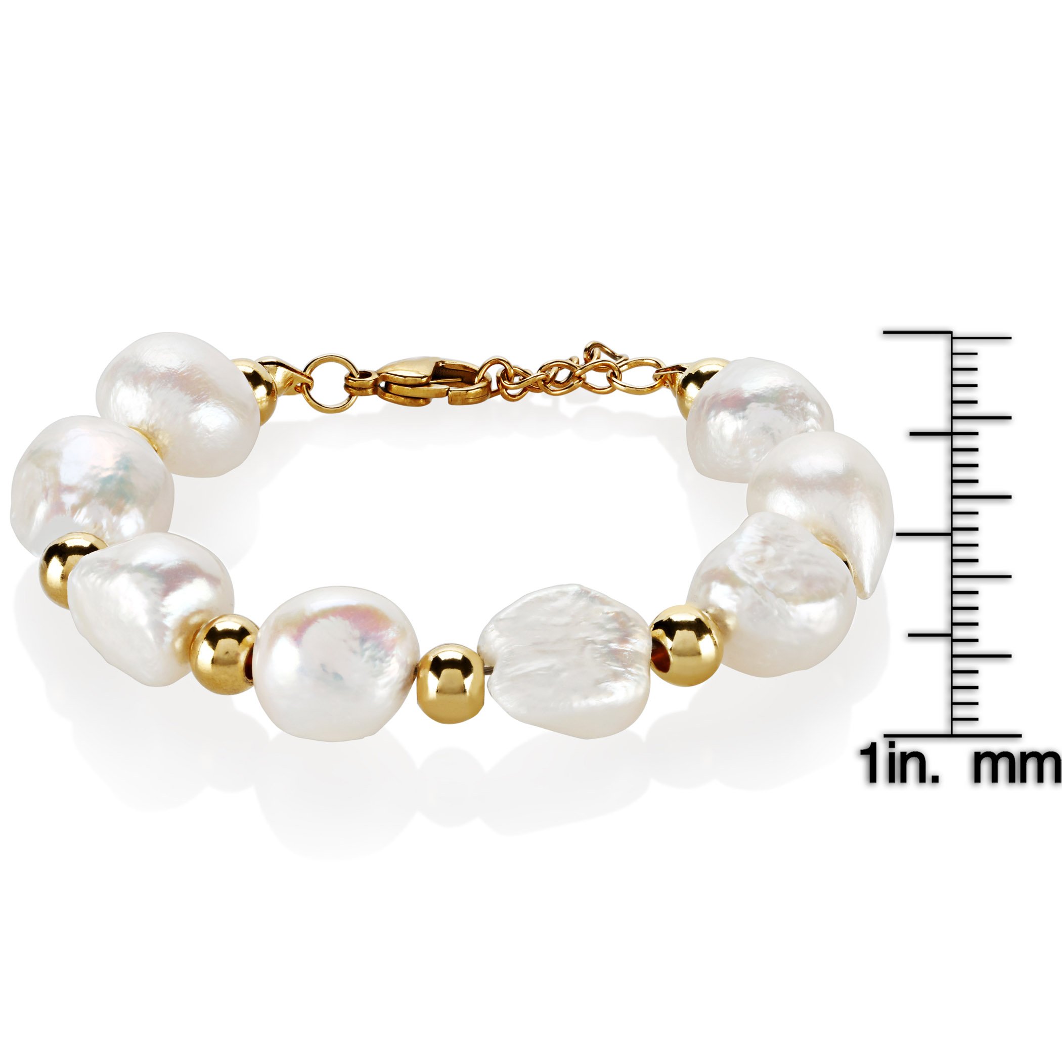 Foto 4 pulgar | Pulsera De Acero Inoxidable Con Perlas De Agua Dulce De West Coast Jewelry - Venta Internacional.
