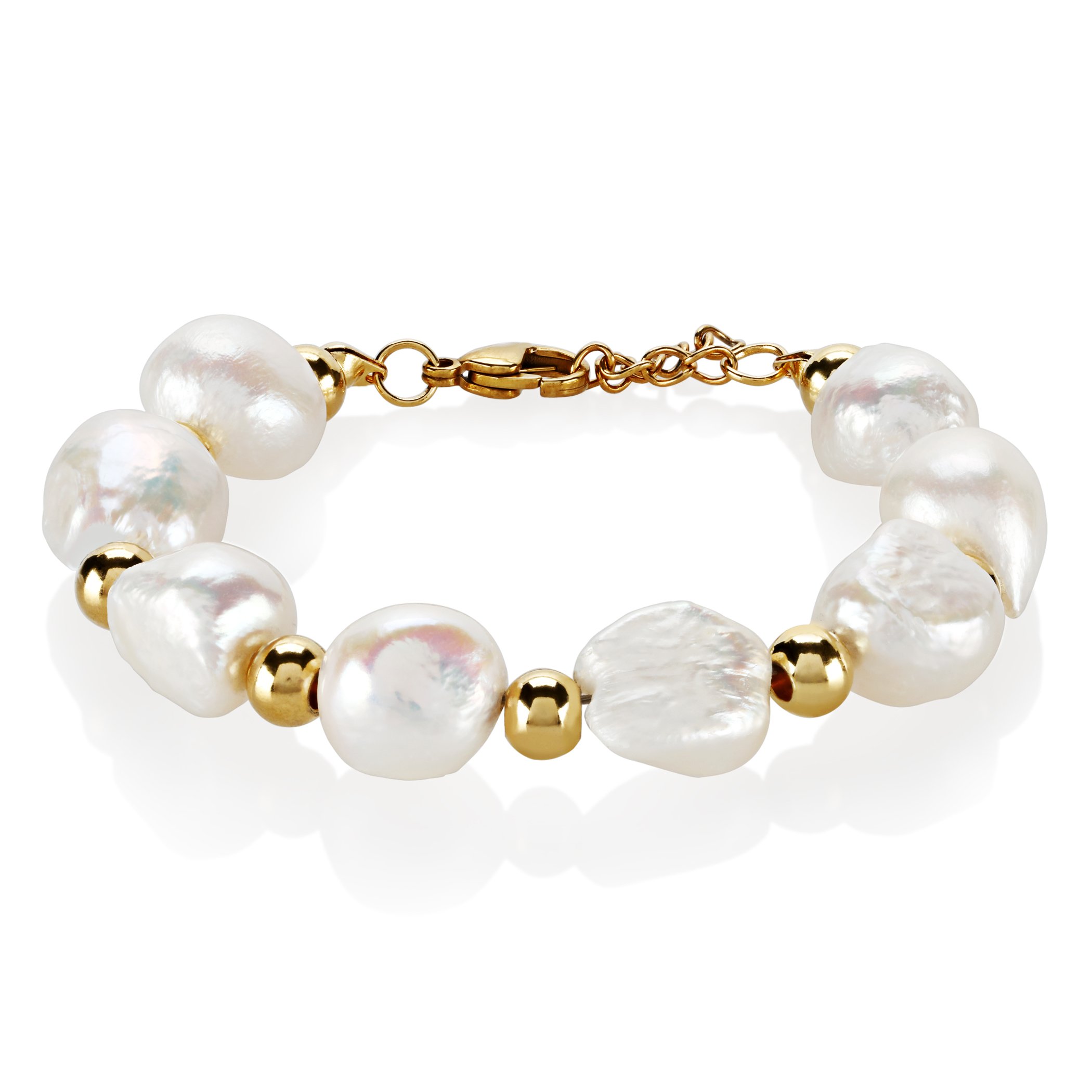 Foto 5 pulgar | Pulsera De Acero Inoxidable Con Perlas De Agua Dulce De West Coast Jewelry - Venta Internacional.