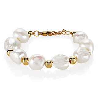 Foto 4 | Pulsera De Acero Inoxidable Con Perlas De Agua Dulce De West Coast Jewelry - Venta Internacional.