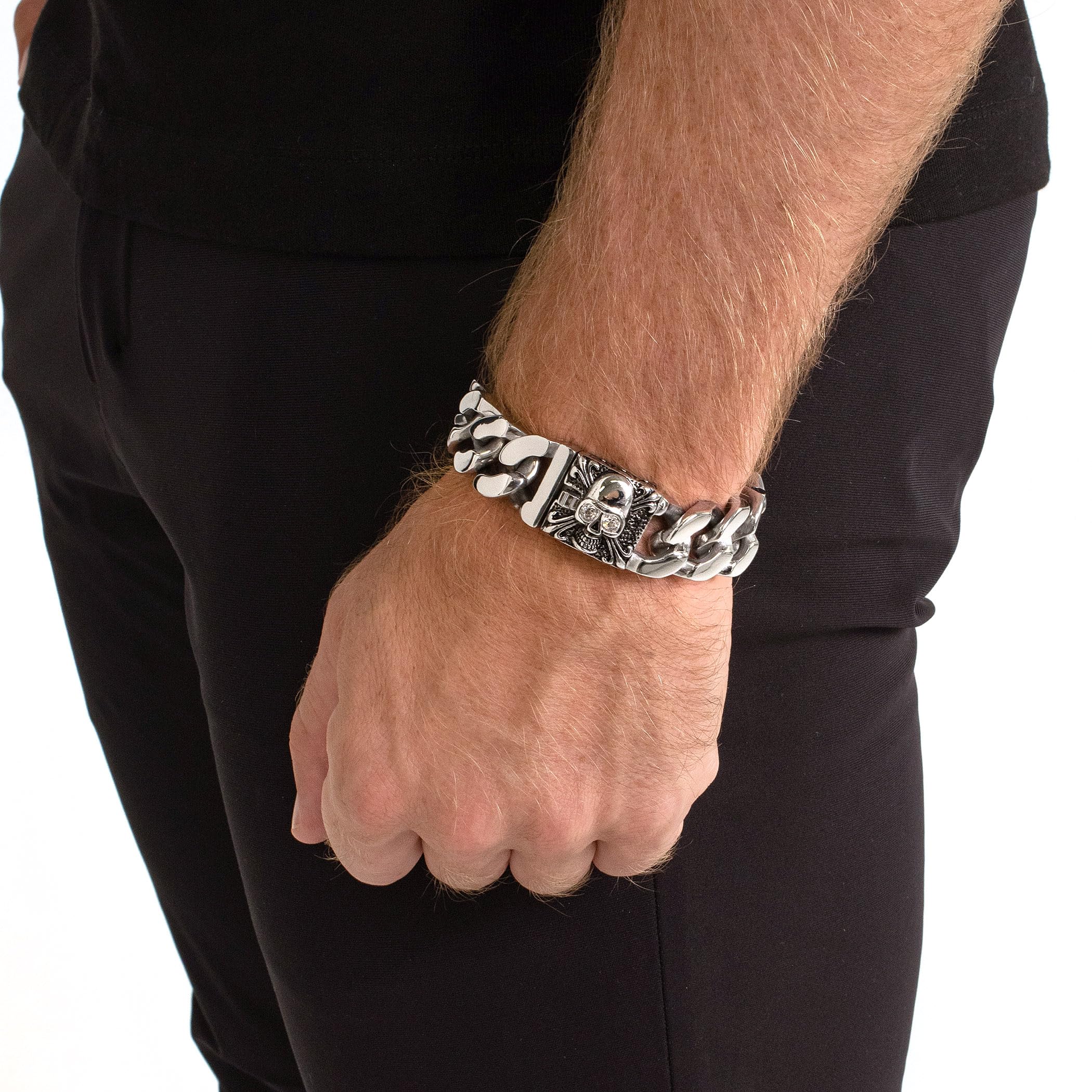 Foto 5 pulgar | Pulsera West Coast Jewelry Crucible De Acero Para Hombre, 20 Mm - Venta Internacional.