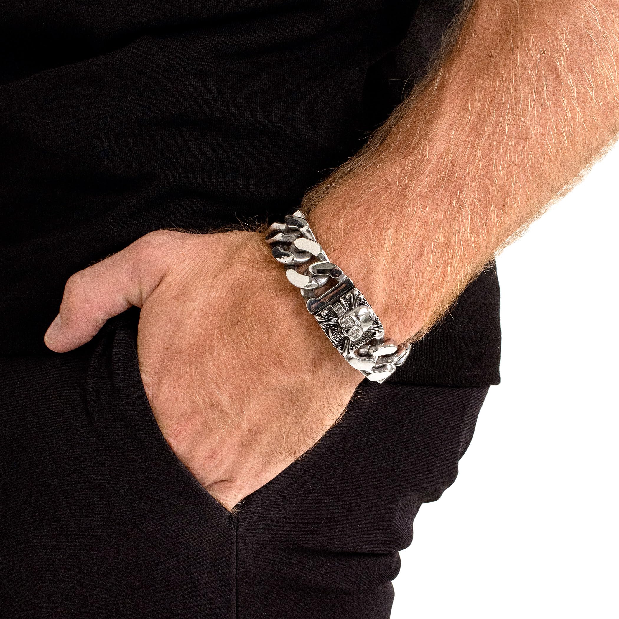 Foto 6 | Pulsera West Coast Jewelry Crucible De Acero Para Hombre, 20 Mm - Venta Internacional.