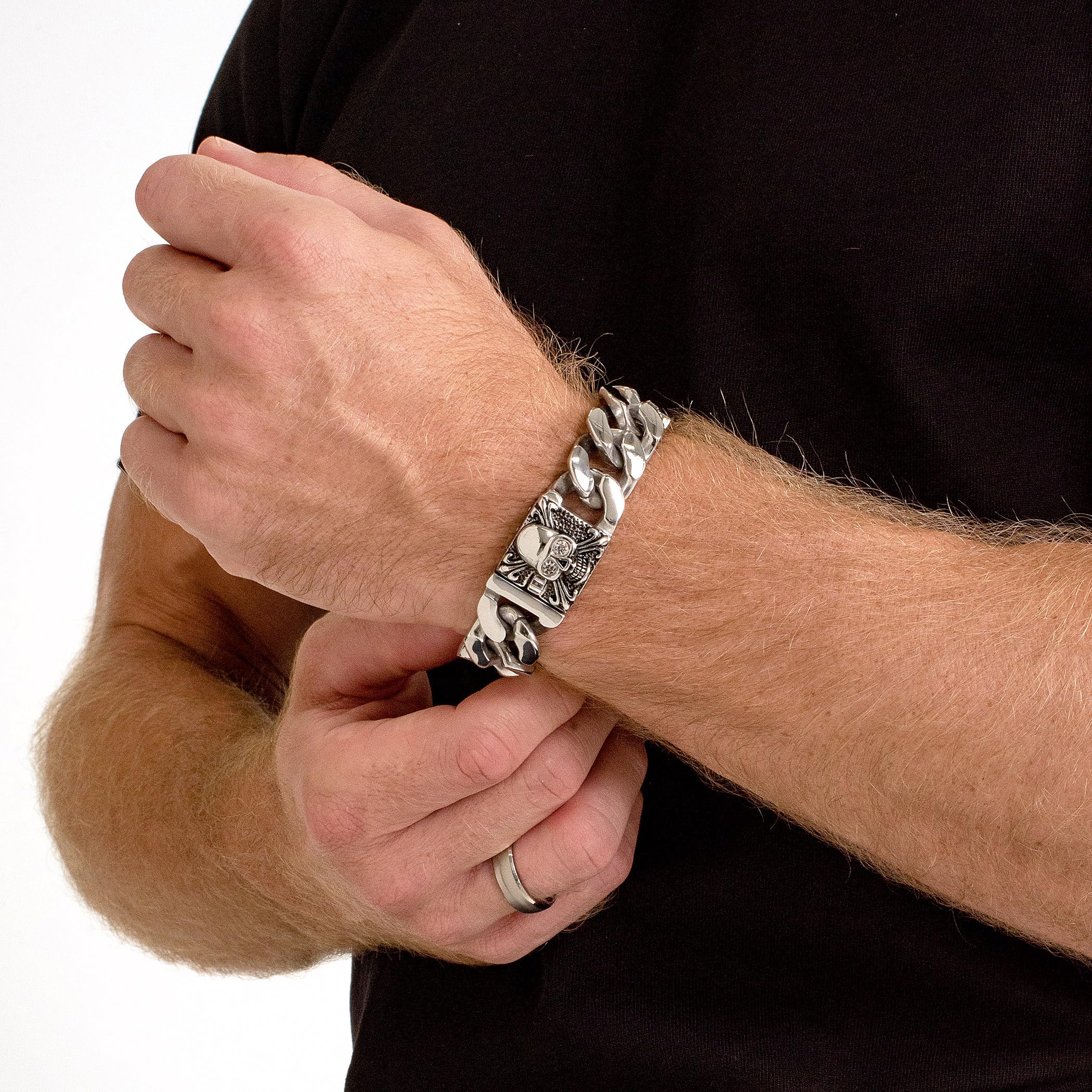 Foto 8 pulgar | Pulsera West Coast Jewelry Crucible De Acero Para Hombre, 20 Mm - Venta Internacional.