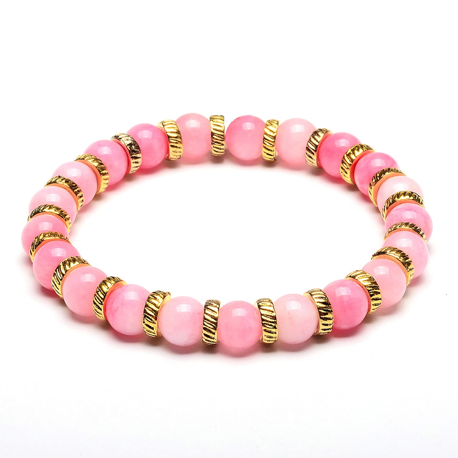 Foto 2 pulgar | Pulsera West Coast Jewelry Con Piedra De Jade Rosa Teñida Para Mujer - Venta Internacional.