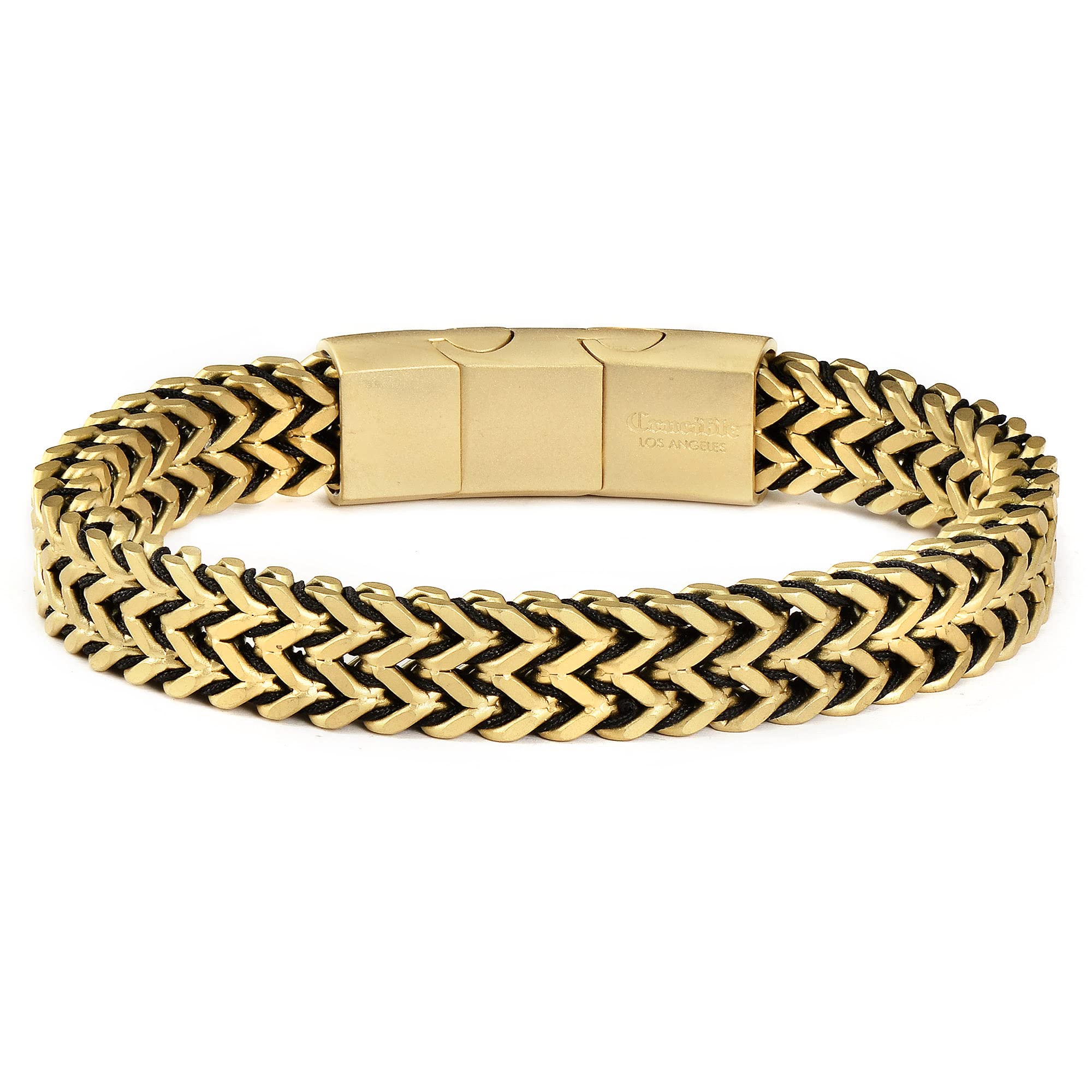 Foto 1 | Brazalete Crucible De Acero Inoxidable Bañado En Oro Con Acabado Mate - Venta Internacional.