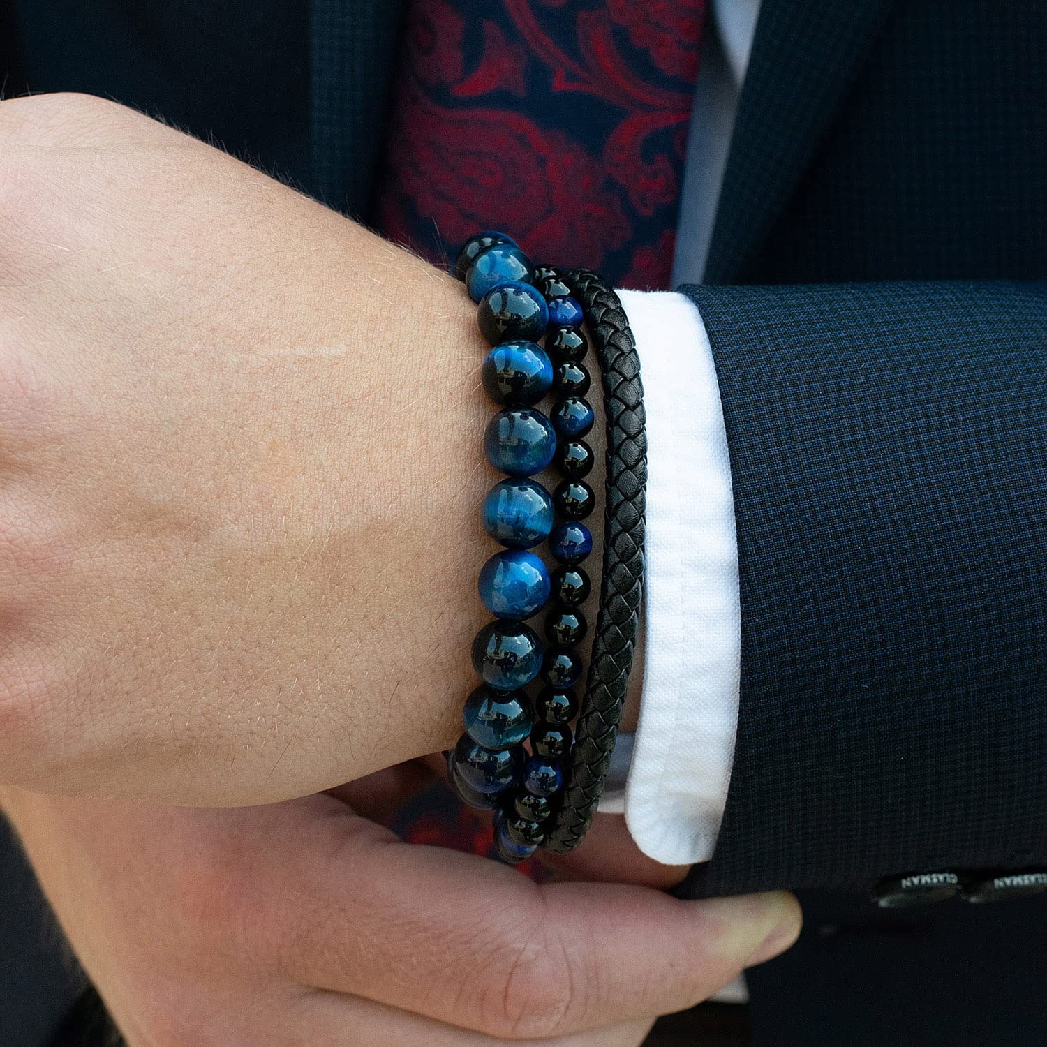 Foto 3 | Pulsera West Coast Jewelry Crisol Con Piedra Ojo De Tigre Azul - Venta Internacional.