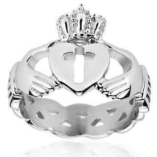 Foto 2 | Anillo West Coast Jewelry Claddagh De Acero Con Forma De Cruz Recortada - Venta Internacional.