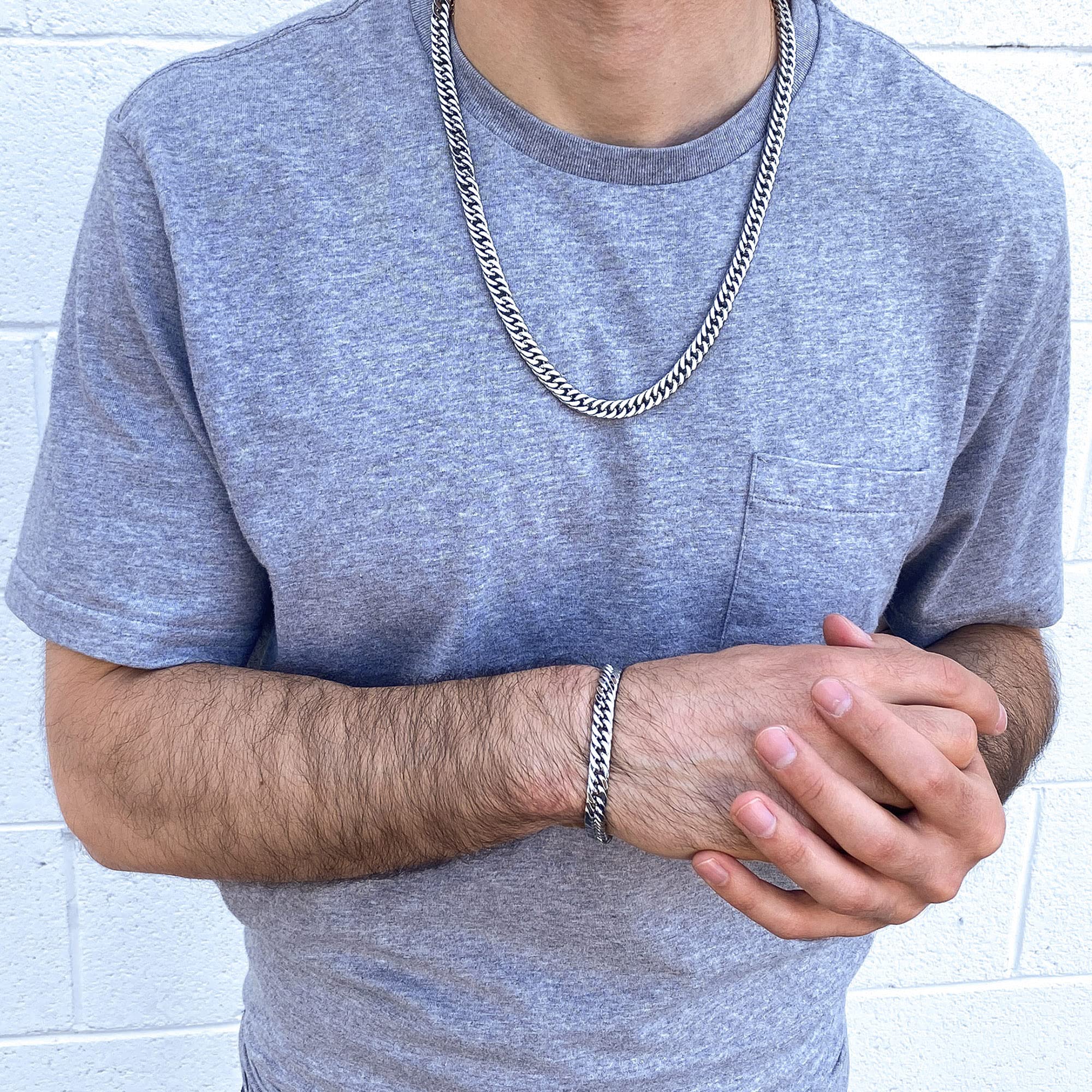 Foto 5 | Pulsera West Coast Jewelry Crucible De Acero Inoxidable Pulido - Venta Internacional.