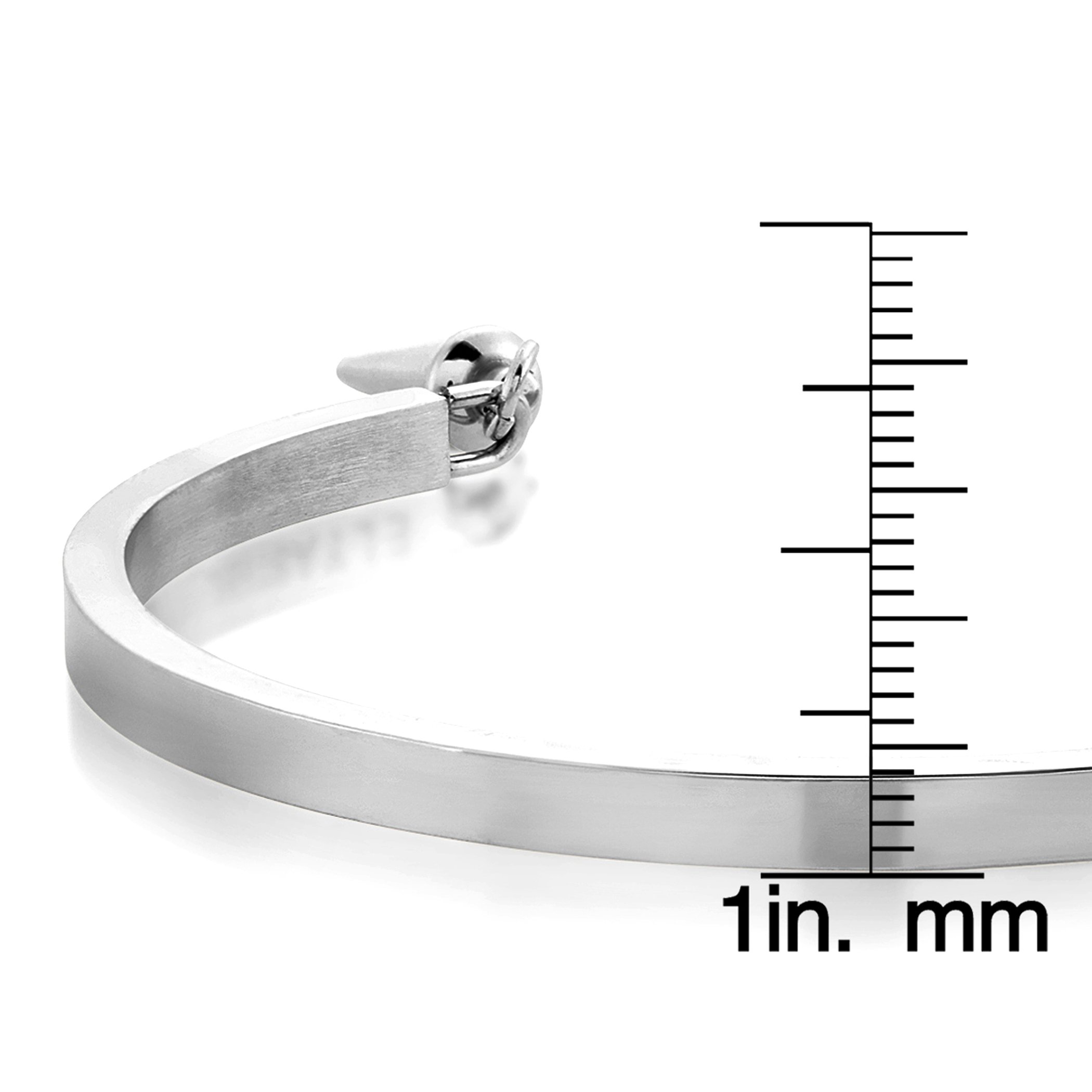 Foto 4 pulgar | Brazalete De Acero Inoxidable Pulido De West Coast Jewelry - Venta Internacional.