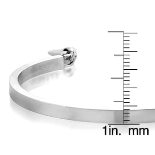 Foto 3 | Brazalete De Acero Inoxidable Pulido De West Coast Jewelry - Venta Internacional.