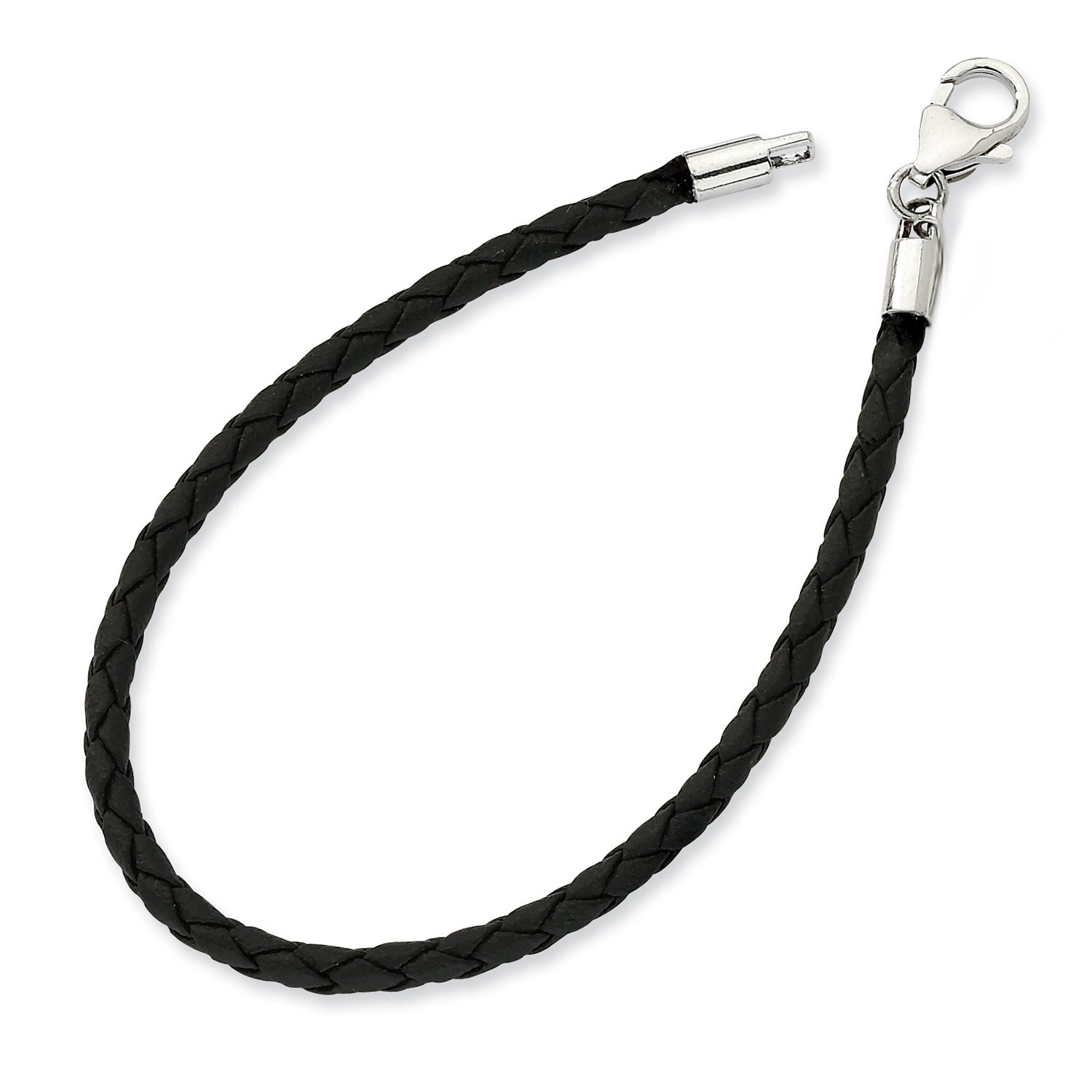 Foto 1 | Pulsera West Coast Jewelry De Piel Bañada En Plata, 21 Cm - Venta Internacional.