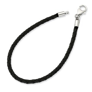 Foto 1 | Pulsera West Coast Jewelry De Piel Bañada En Plata, 21 Cm - Venta Internacional.