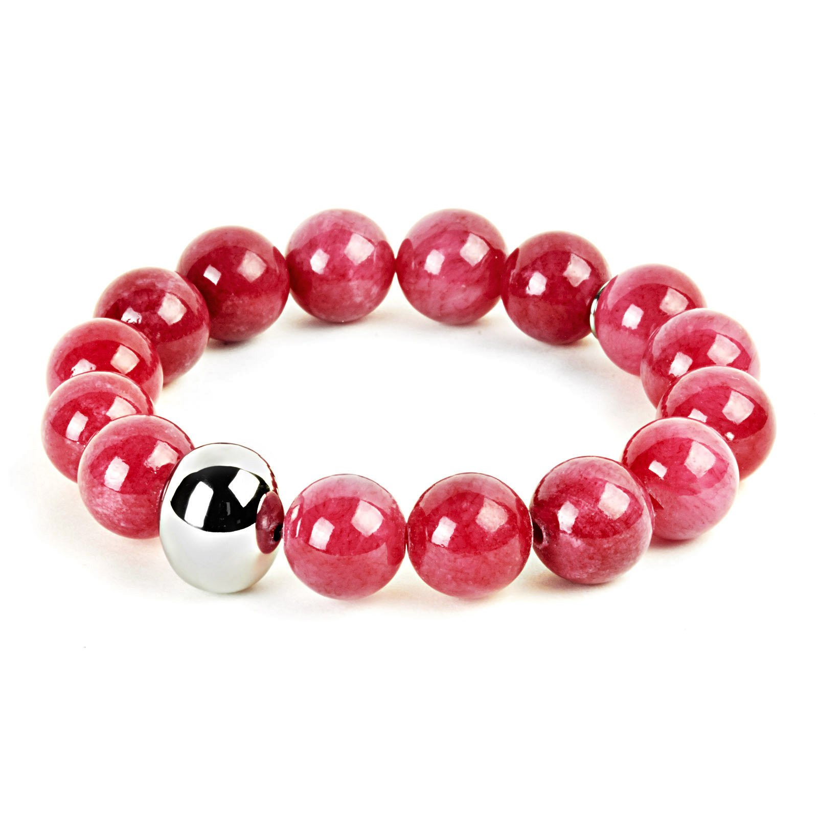Foto 1 | Pulsera West Coast Jewelry Elya, Color Cereza, Jade Y Acero - Venta Internacional.