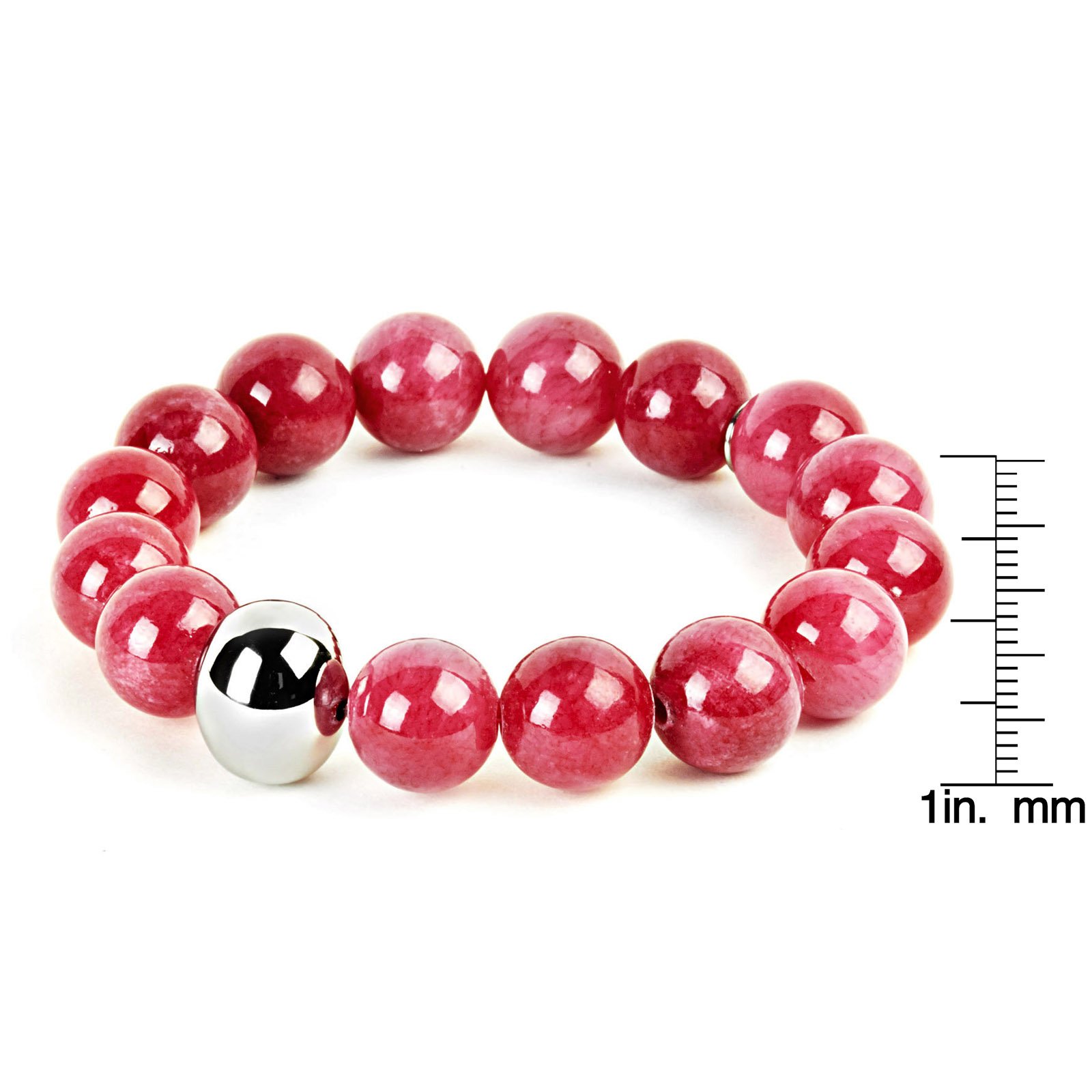 Foto 4 | Pulsera West Coast Jewelry Elya, Color Cereza, Jade Y Acero - Venta Internacional.