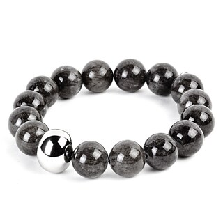 Foto 1 | Pulsera West Coast Jewelry Elya De Jade Teñido De Gris Con Cuentas De Acero - Venta Internacional.