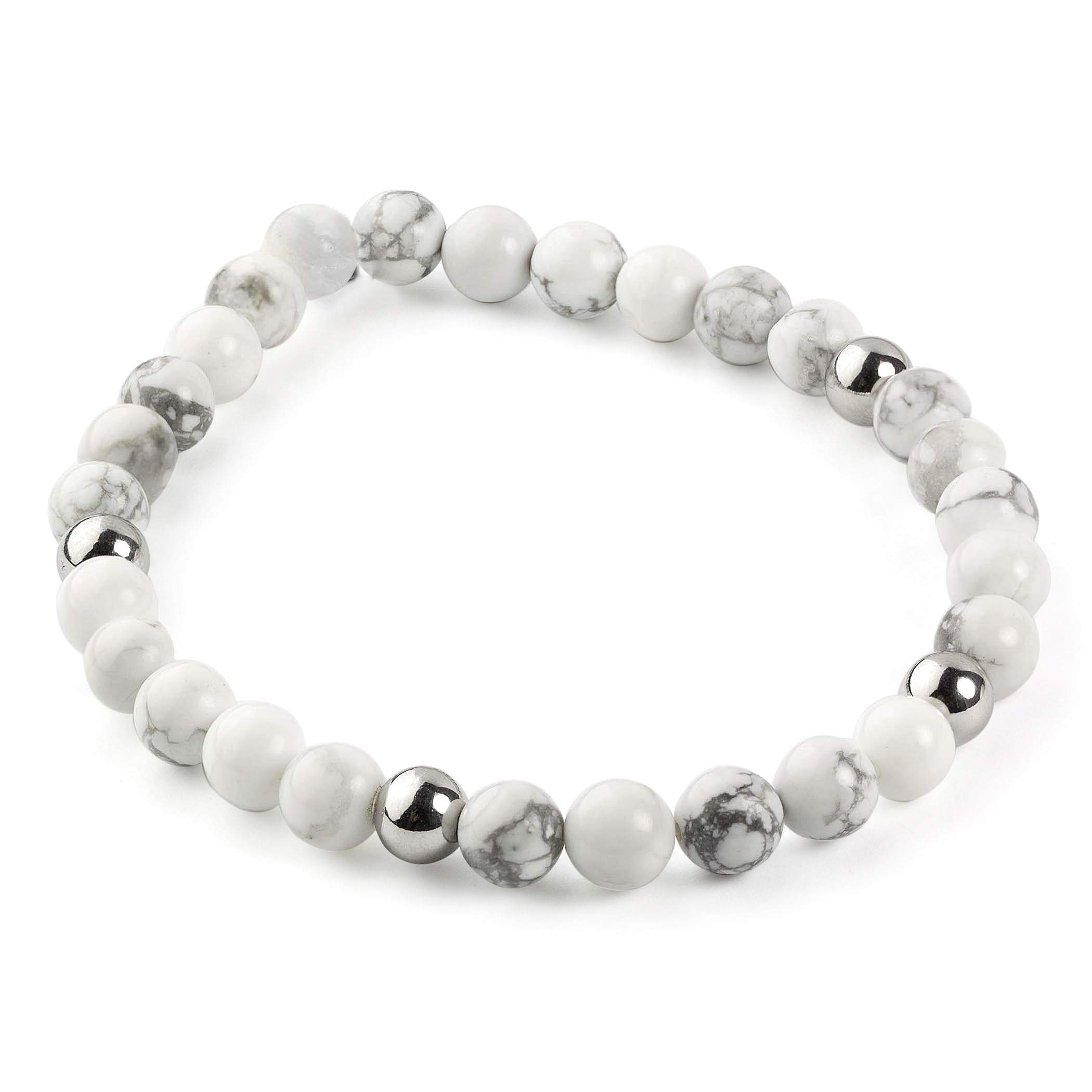 Foto 3 pulgar | Pulsera West Coast Jewelry Con Cuentas De Acero Blanco Y Turquesa - Venta Internacional.