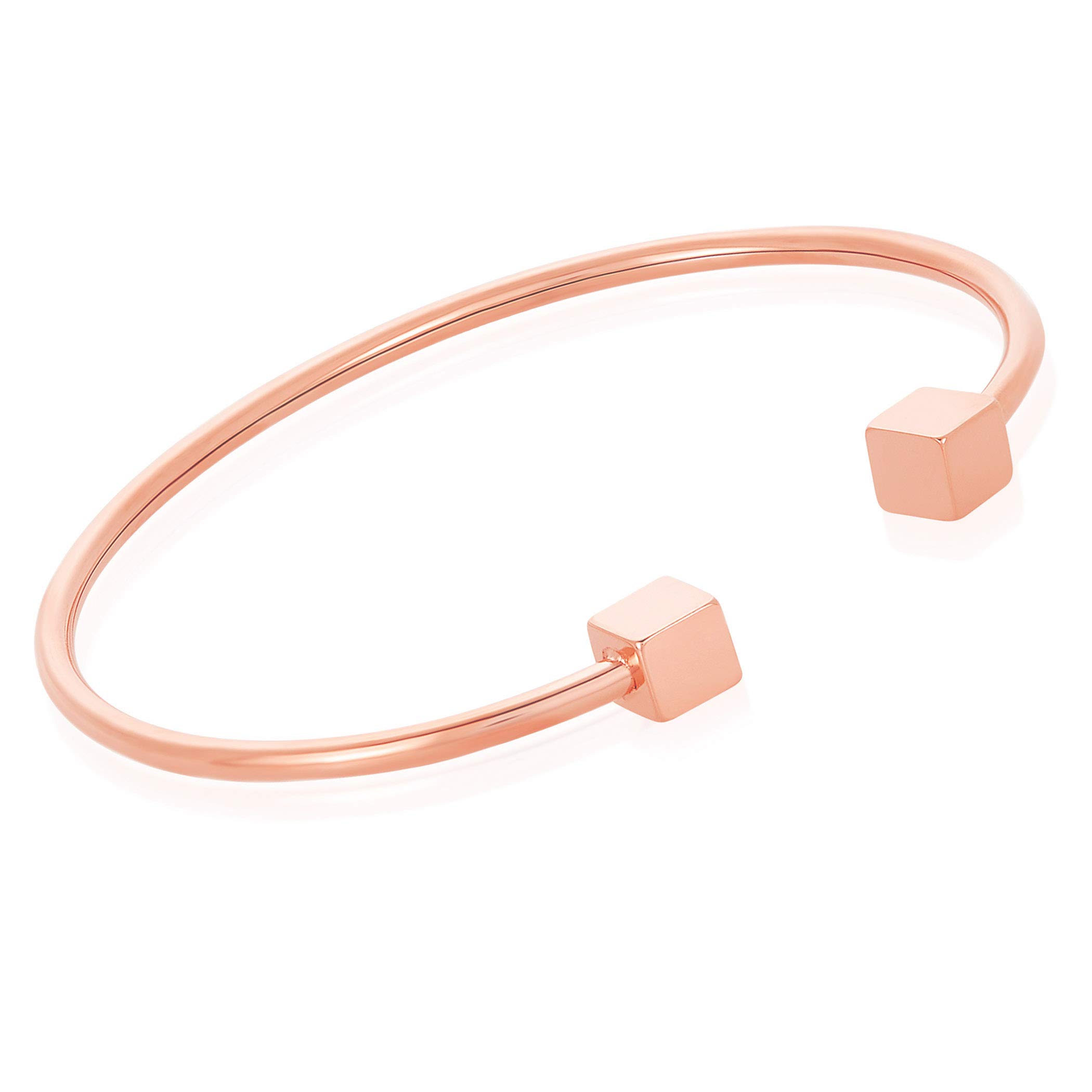 Brazalete West Coast Jewelry Elya De Acero Chapado En Oro Rosa - Venta Internacional.
