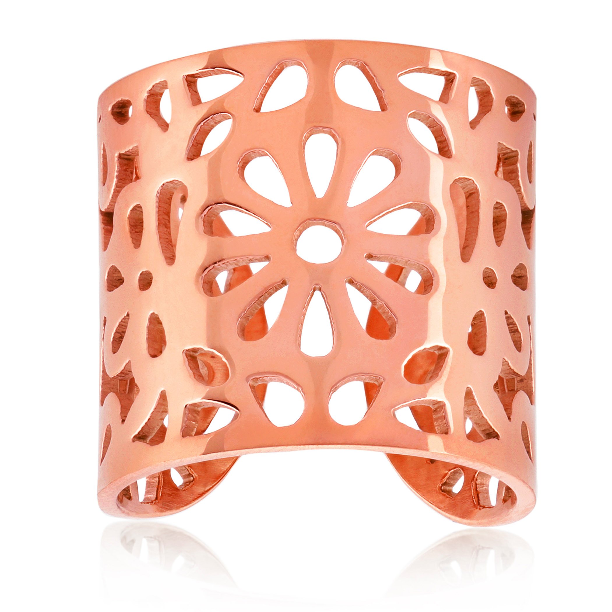 Foto 1 | Brazalete Con Estampado Floral Elya De West Coast Jewelry, Chapado En Oro Rosa - Venta Internacional.