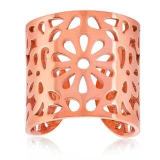Foto 1 | Brazalete Con Estampado Floral Elya De West Coast Jewelry, Chapado En Oro Rosa - Venta Internacional.