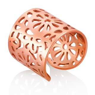 Foto 2 | Brazalete Con Estampado Floral Elya De West Coast Jewelry, Chapado En Oro Rosa - Venta Internacional.