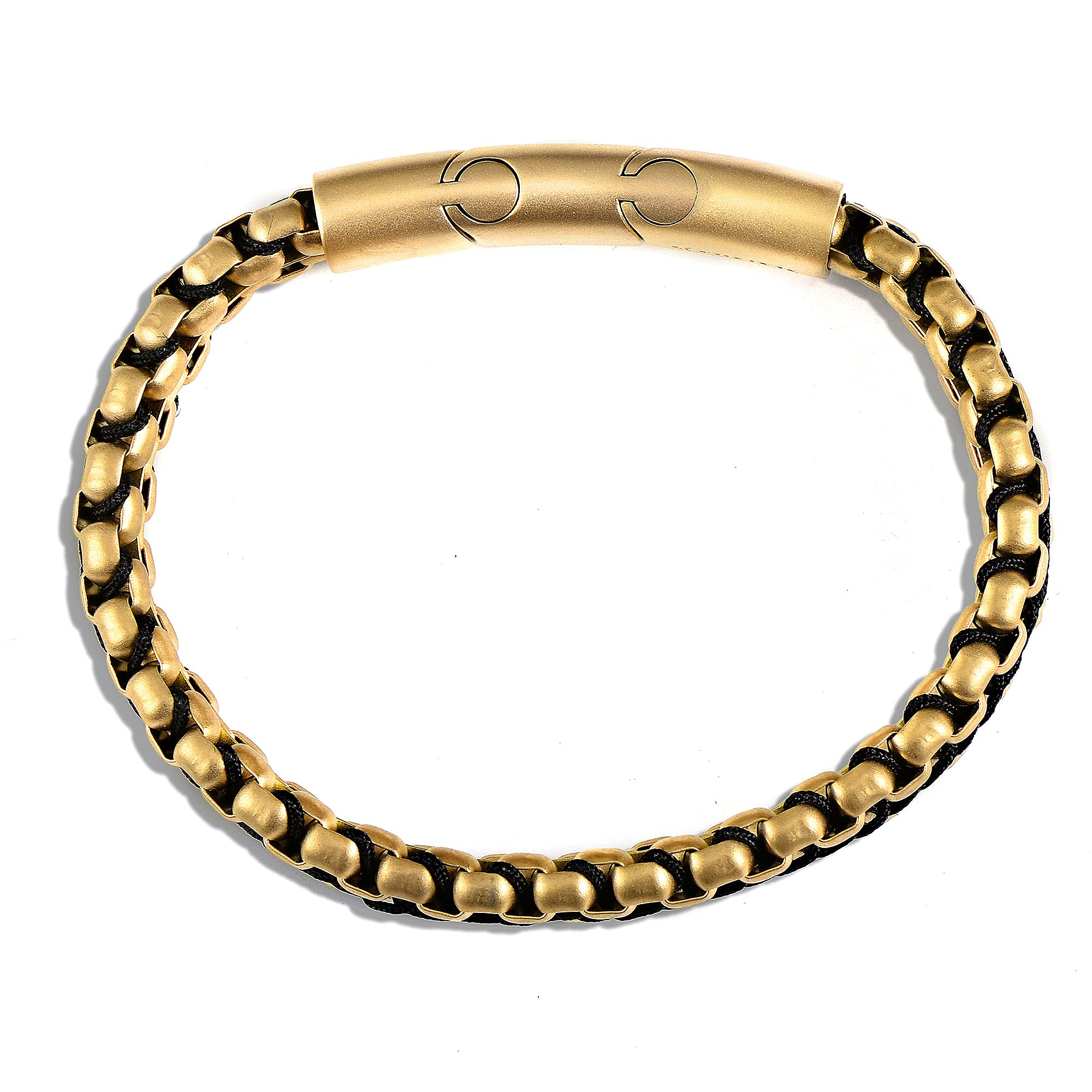 Foto 3 pulgar | Brazalete Crucible De Acero Inoxidable Bañado En Oro Con Acabado Mate - Venta Internacional.