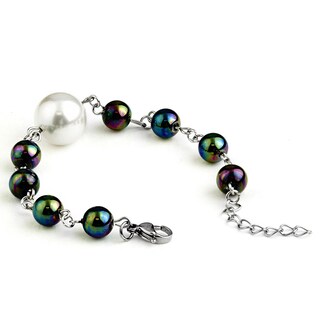 Foto 2 | Pulsera West Coast Jewelry Elya De Acero Inoxidable Con Concha De Perla - Venta Internacional.
