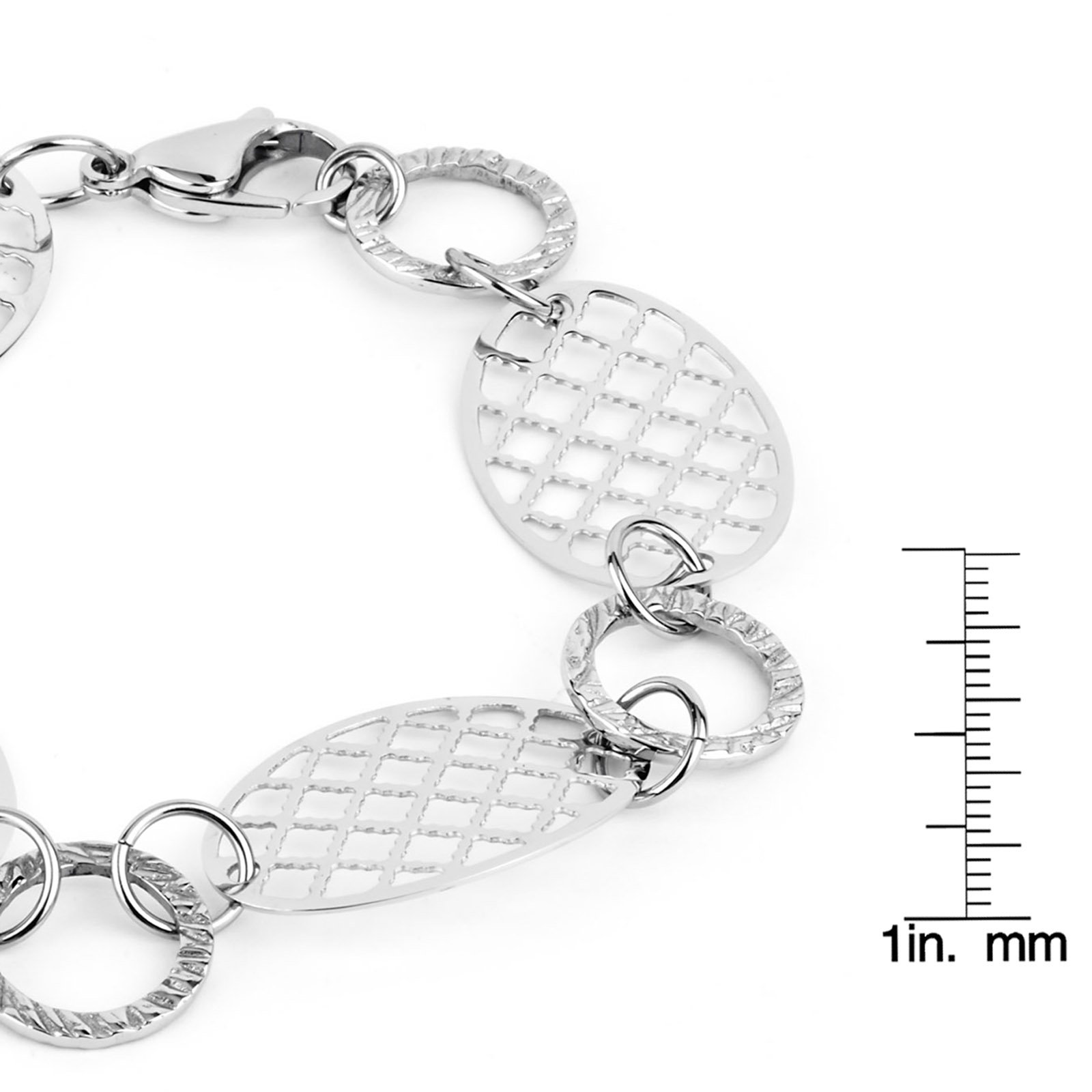 Foto 3 | Brazalete West Coast Jewelry Con Discos Recortados De Acero Inoxidable - Venta Internacional.