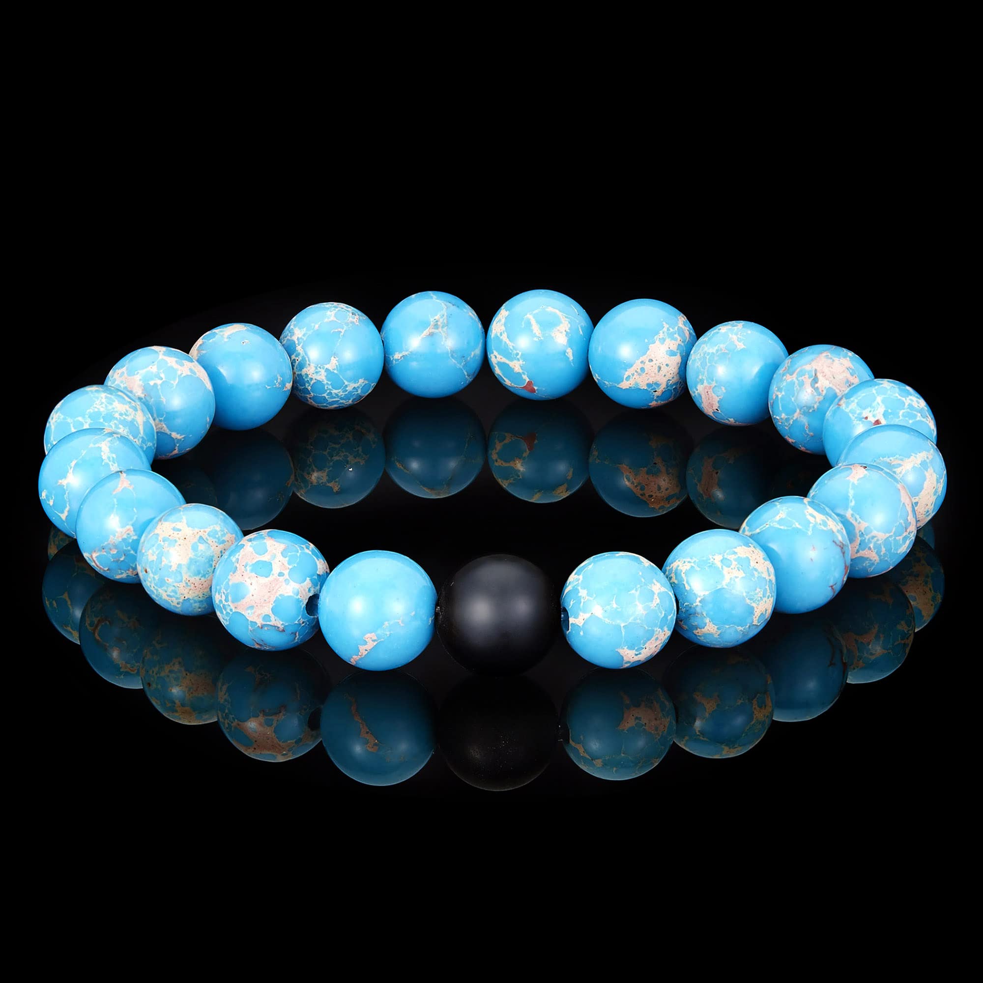Foto 5 pulgar | Pulsera West Coast Jewelry Crisol Imperial Jasper Stone - Venta Internacional.