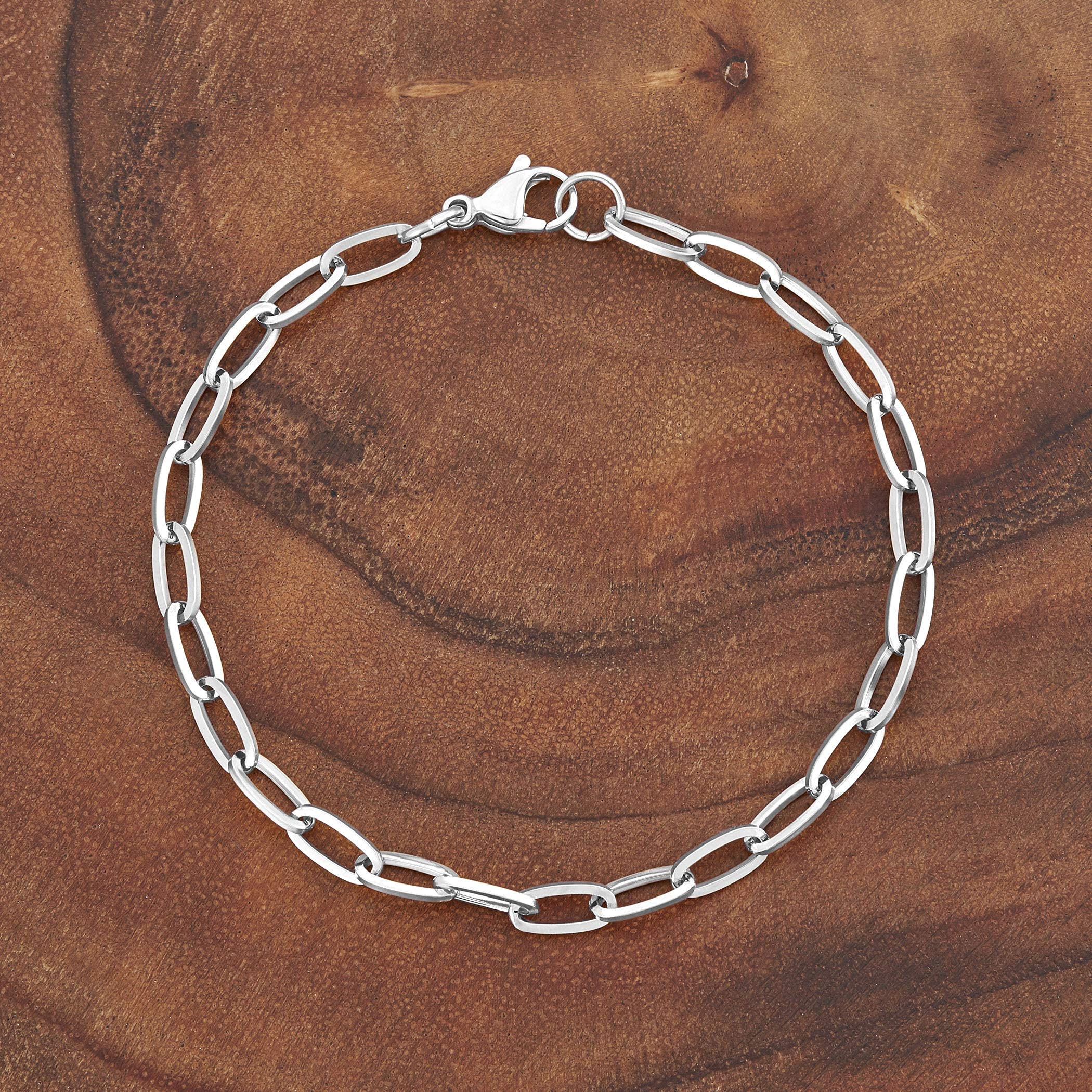 Foto 8 pulgar | Pulsera West Coast Jewelry Cuadrada De Acero Inoxidable De 5 Mm - Venta Internacional.