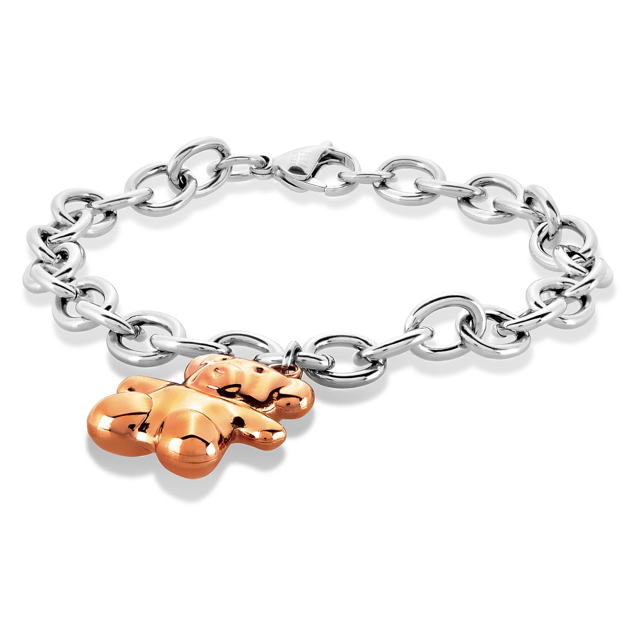Foto 3 pulgar | Pulsera West Coast Jewelry De Acero Inoxidable Con Forma De Oso De Oro Rosa - Venta Internacional.