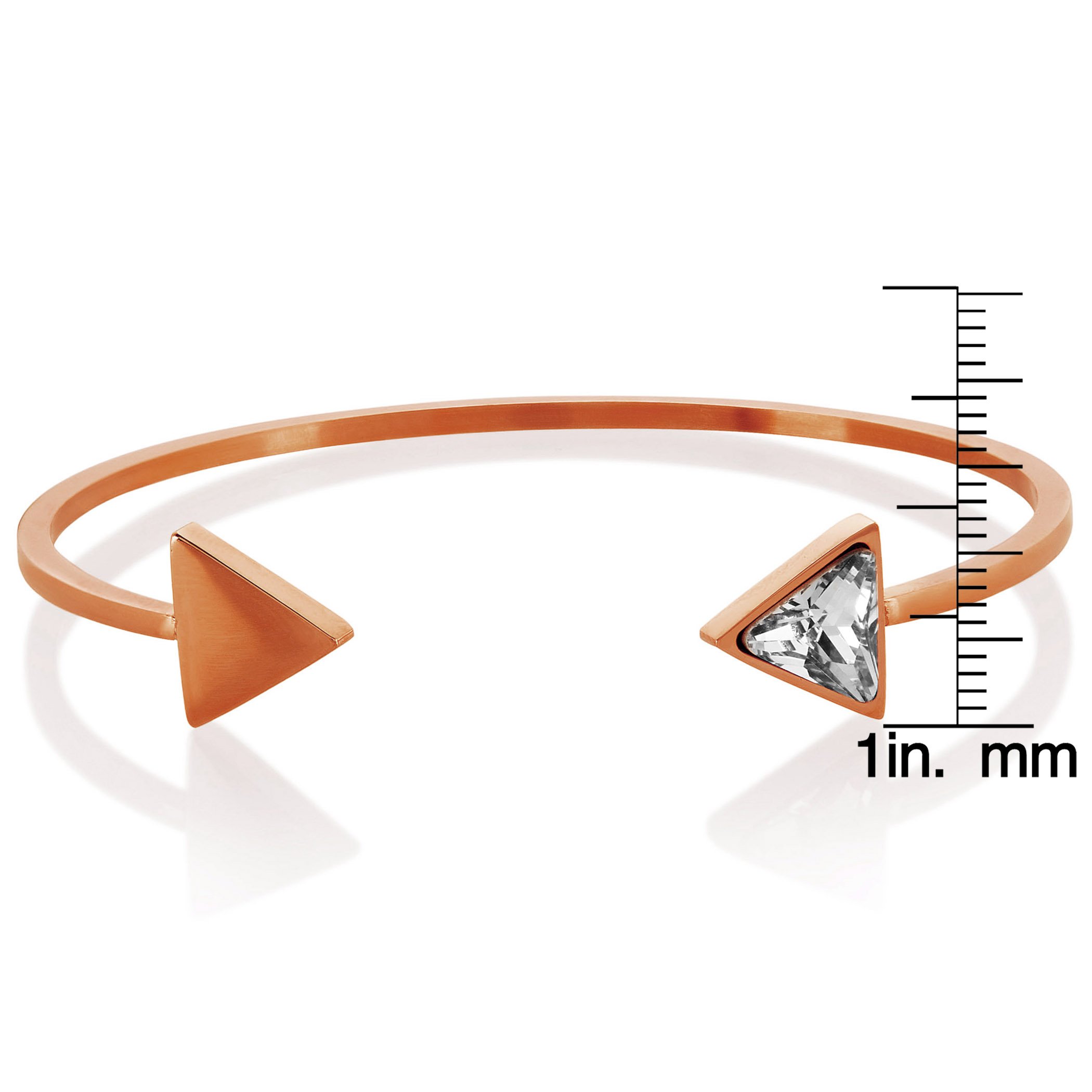 Foto 4 pulgar | Brazalete West Coast Jewelry De Acero Inoxidable En Oro Rosa - Venta Internacional.