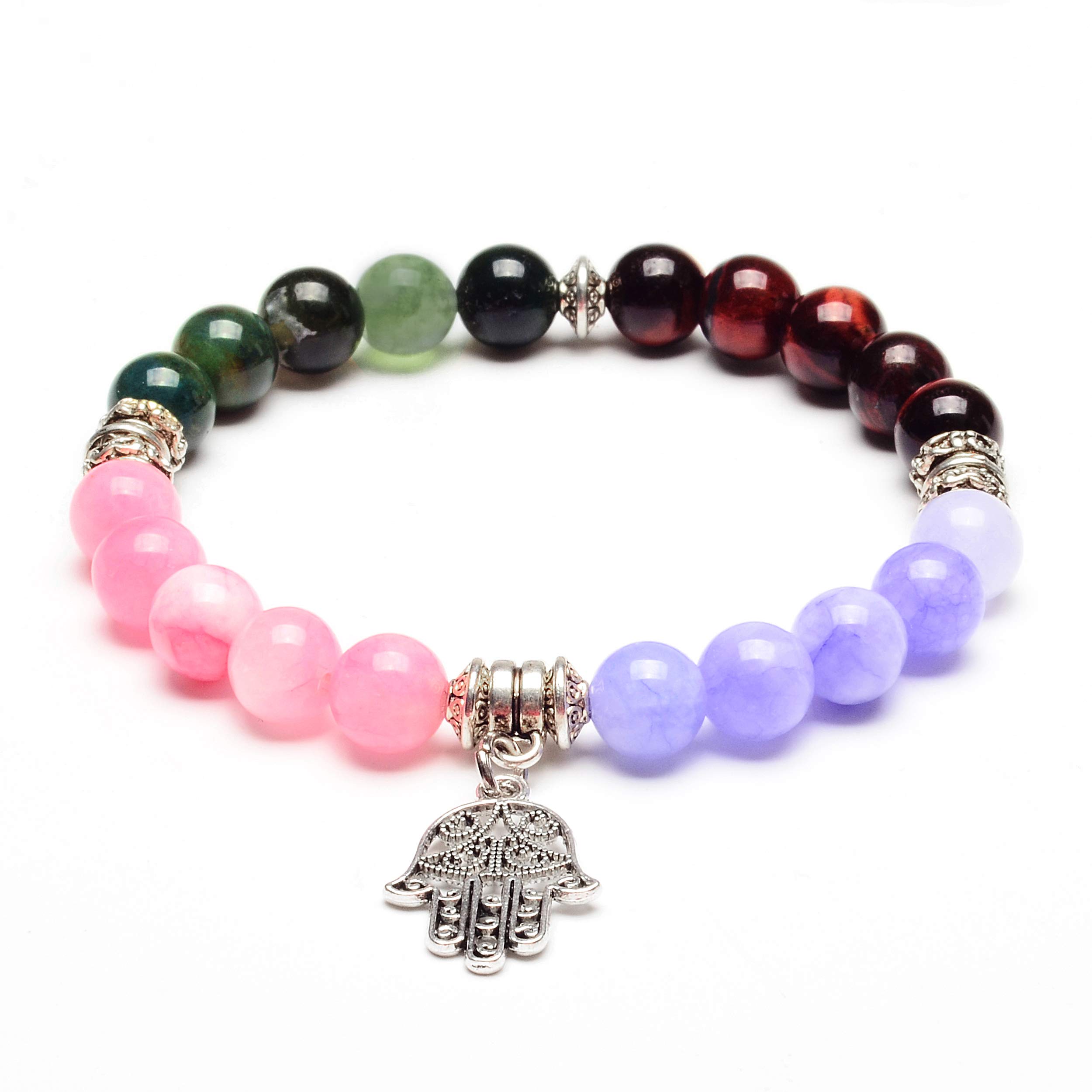 Foto 2 pulgar | Pulsera West Coast Jewelry Elya Hamsa, Colgante De Mano Con Ágata De Jade - Venta Internacional.