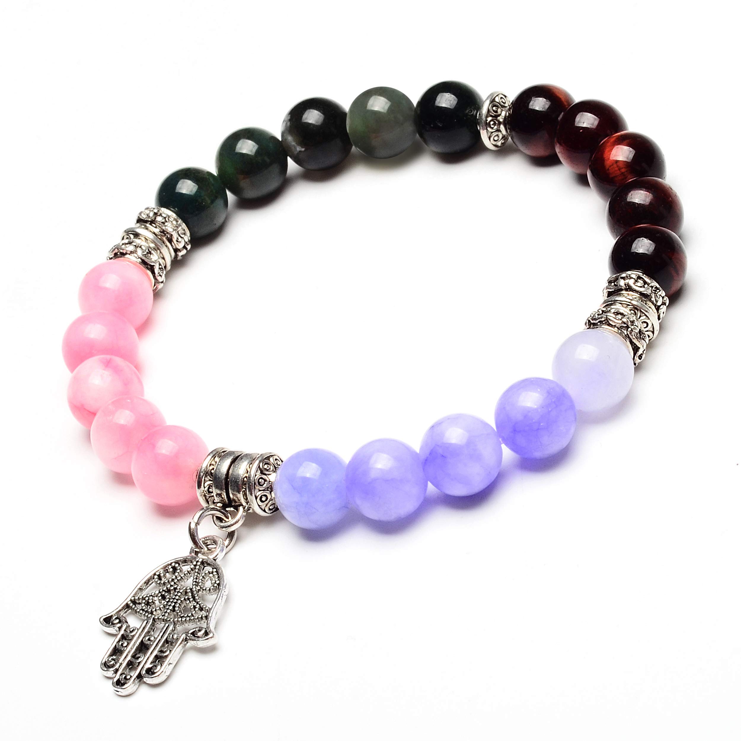 Foto 5 pulgar | Pulsera West Coast Jewelry Elya Hamsa, Colgante De Mano Con Ágata De Jade - Venta Internacional.