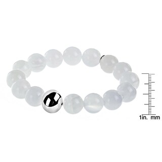 Foto 4 | Pulsera West Coast Jewelry Elya De Jade Teñido De Blanco Con Cuentas De Acero - Venta Internacional.