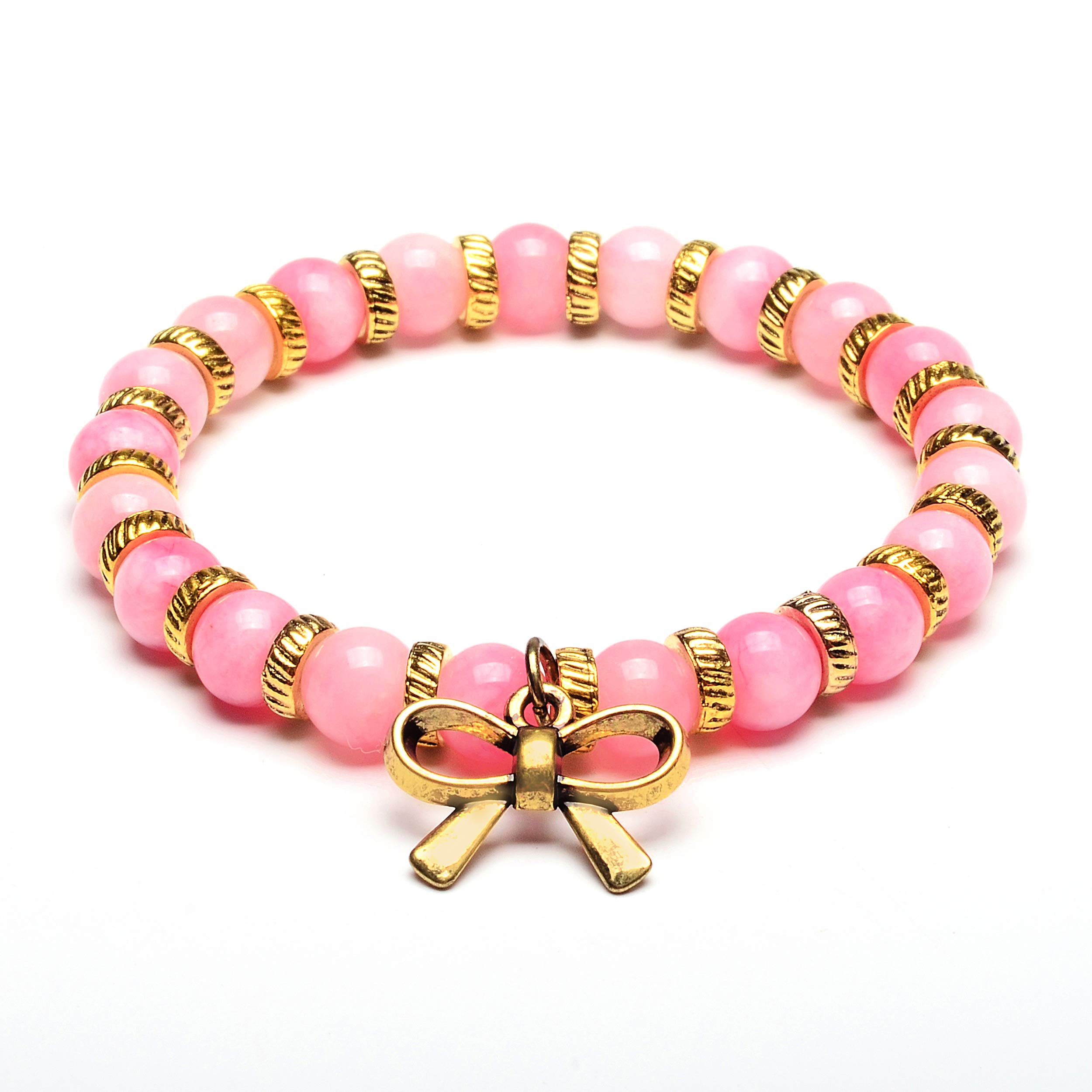 Foto 2 pulgar | Brazalete West Coast Jewelry Con Forma De Pajarita Con Piedra De Jade Rosa - Venta Internacional.