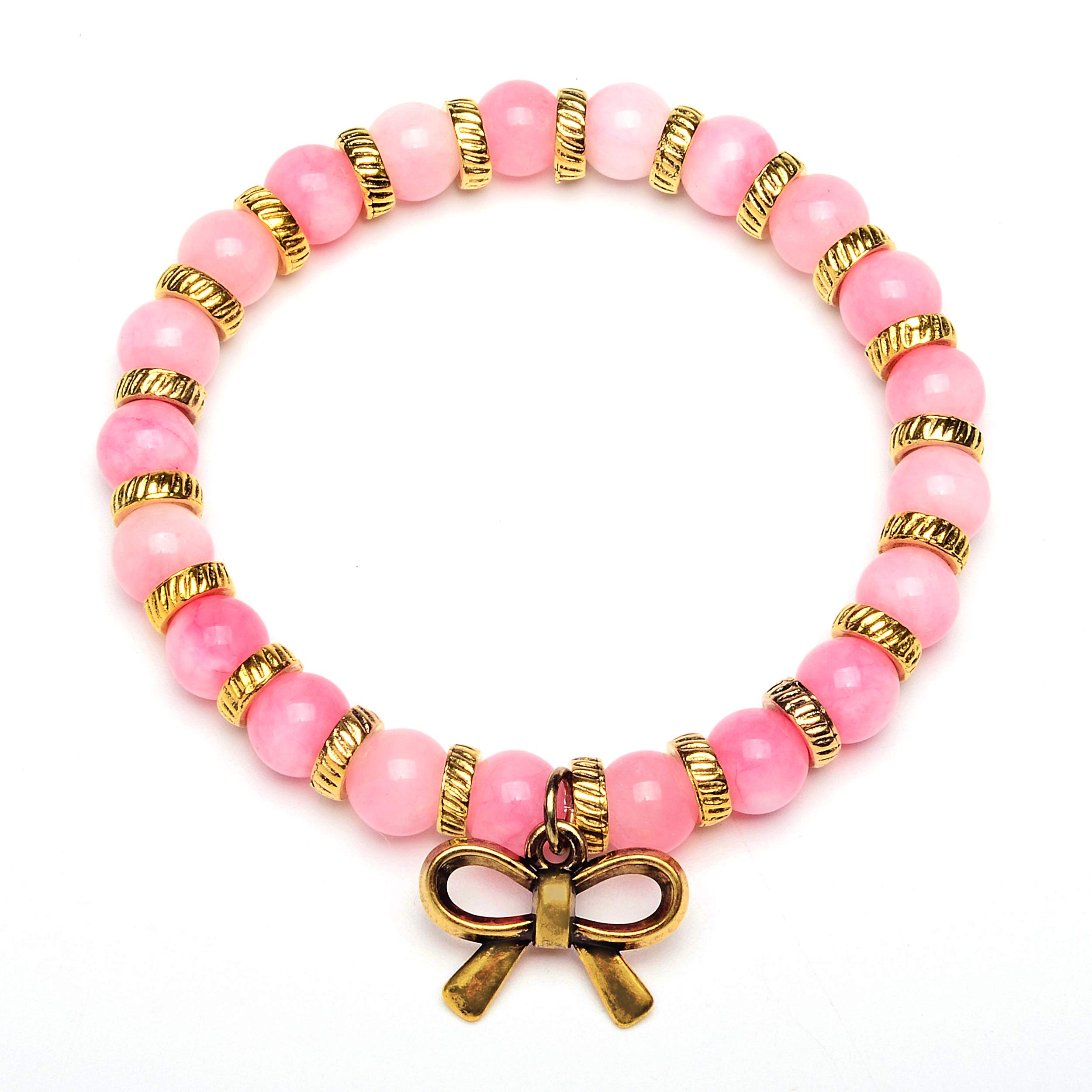 Foto 2 | Brazalete West Coast Jewelry Con Forma De Pajarita Con Piedra De Jade Rosa - Venta Internacional.